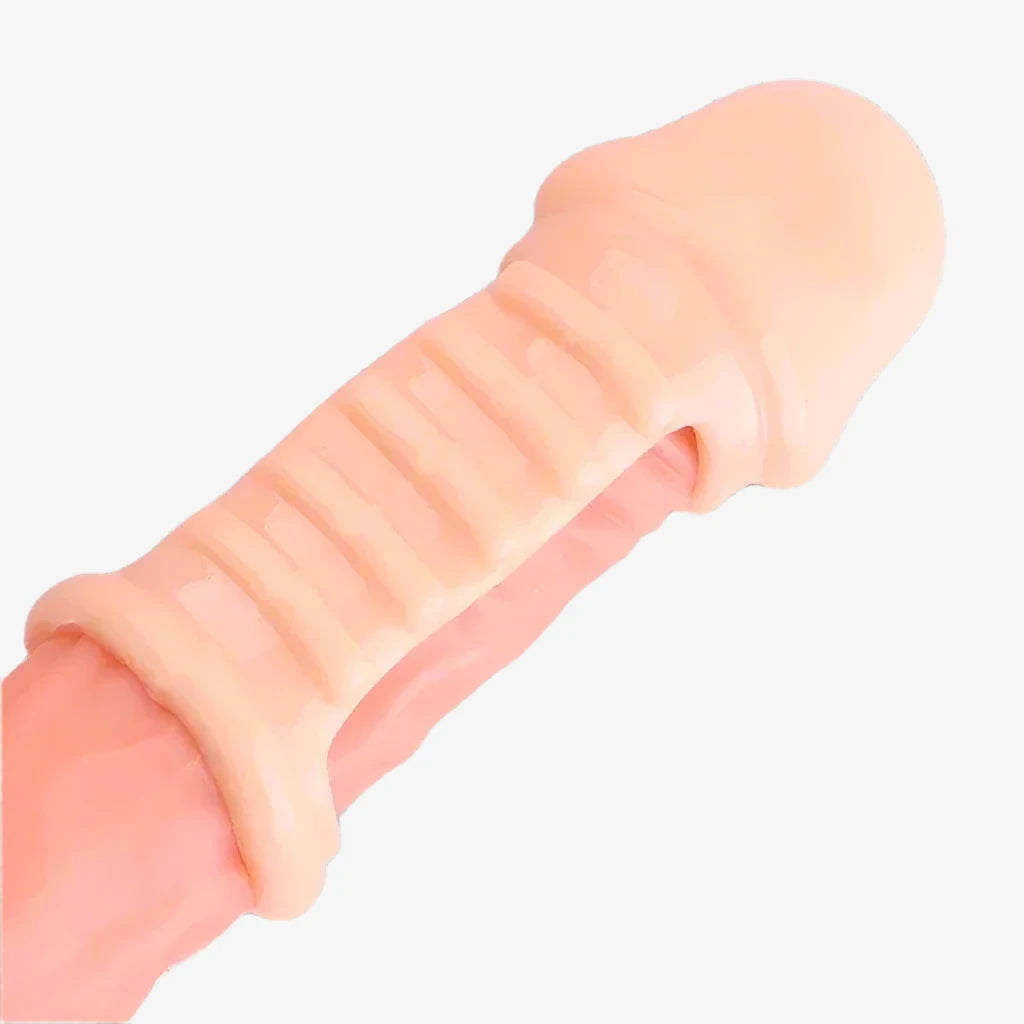 11.5 cm / 4.5 inch Long Silicone Penis Extender Sleeve - LEMONLY