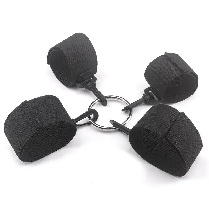 Bondage Handcuffs & Ankle Cuffs Set: BDSM Soft Restraints