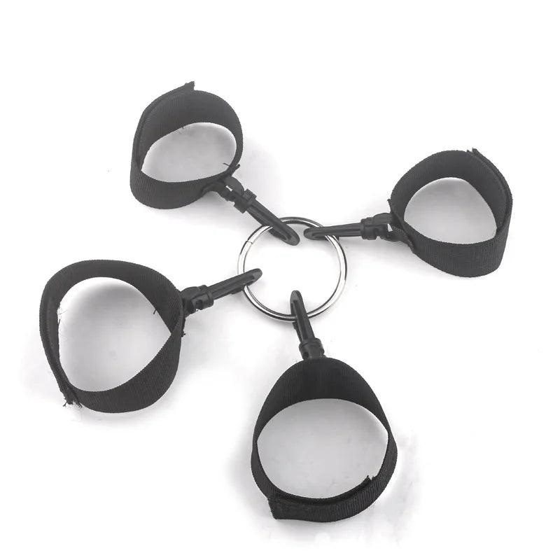 Bondage Handcuffs & Ankle Cuffs Set: BDSM Soft Restraints