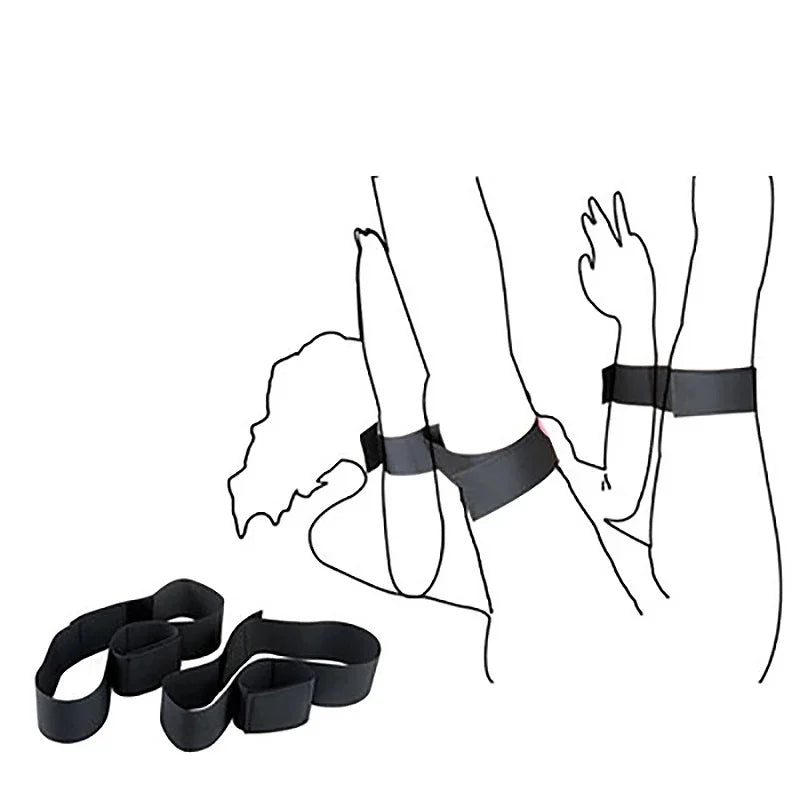 Adult Couples Erotic BDSM Bondage Handcuffs: Legs and Arms Restraints