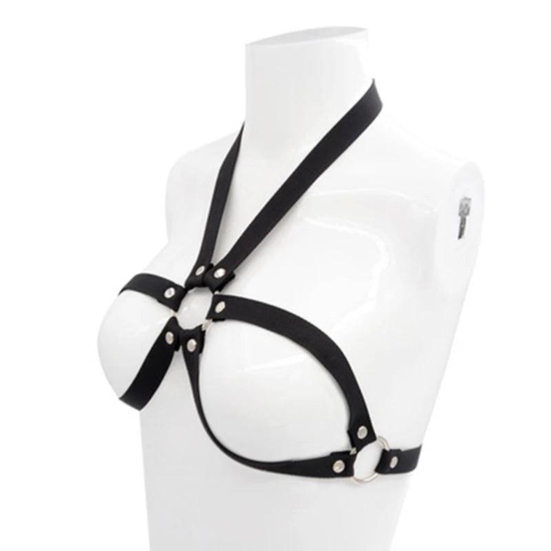 BDSM & Bondage Bra Harness: Sexy Domination Open Cup Backless Outfit