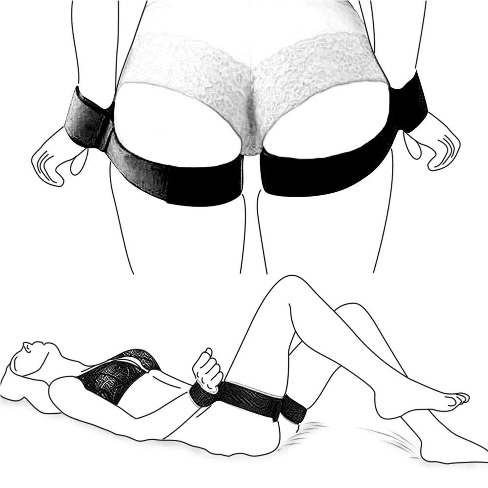 Adult Couples Erotic BDSM Bondage Handcuffs: Legs and Arms Restraints