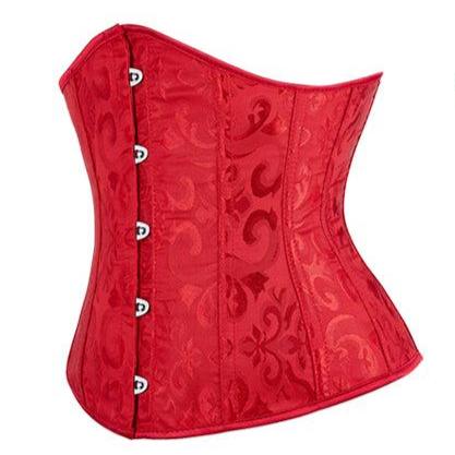 Red Plus Size Floral Corset