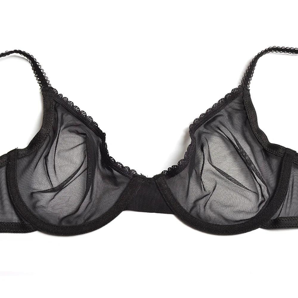 Black Ultra-thin Lace Bra