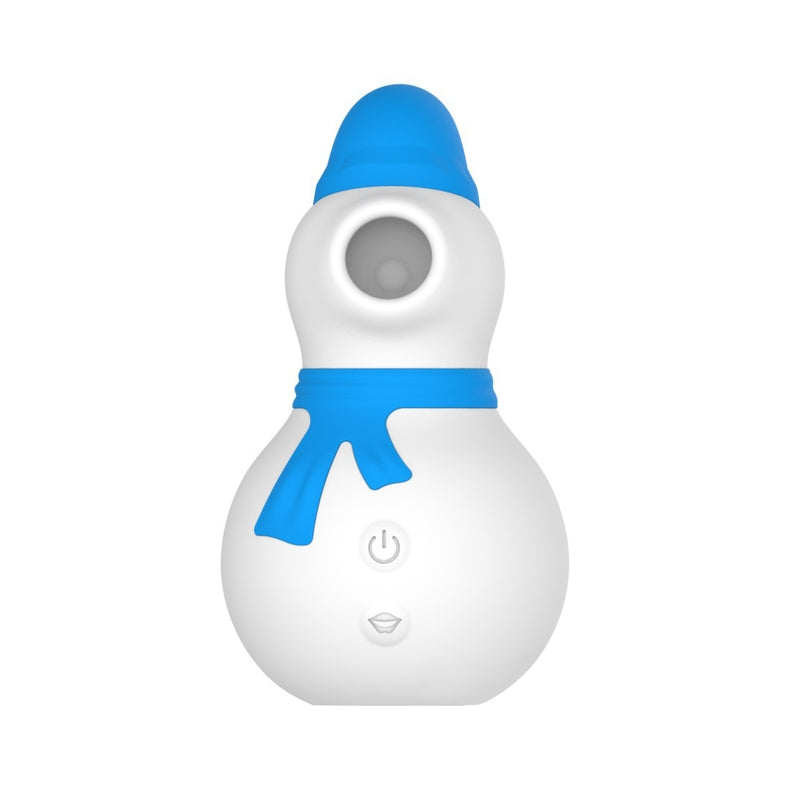 Christmas Themed Snowman Shaped Clitoris & G Spot Sucking Vibrator Sex Toy