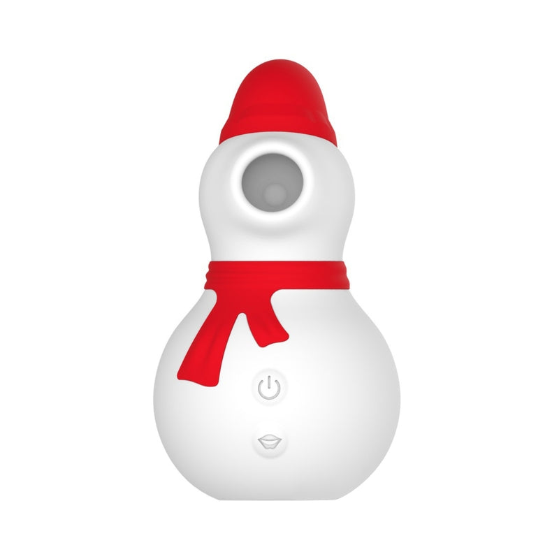 Christmas Themed Snowman Shaped Clitoris & G Spot Sucking Vibrator Sex Toy