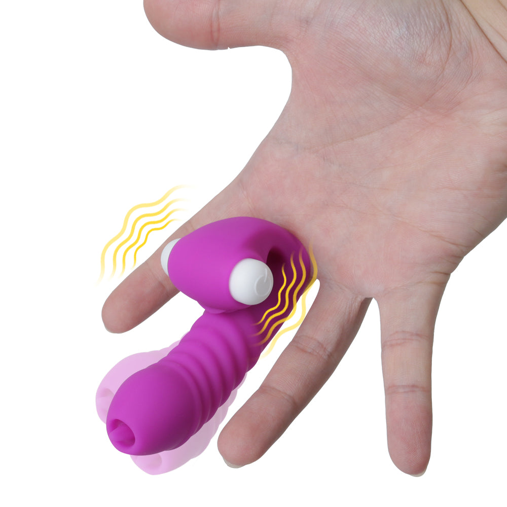 G Spot Vibrating Finger Sleeve: Clitoris Masturbation Fingering Vibrator