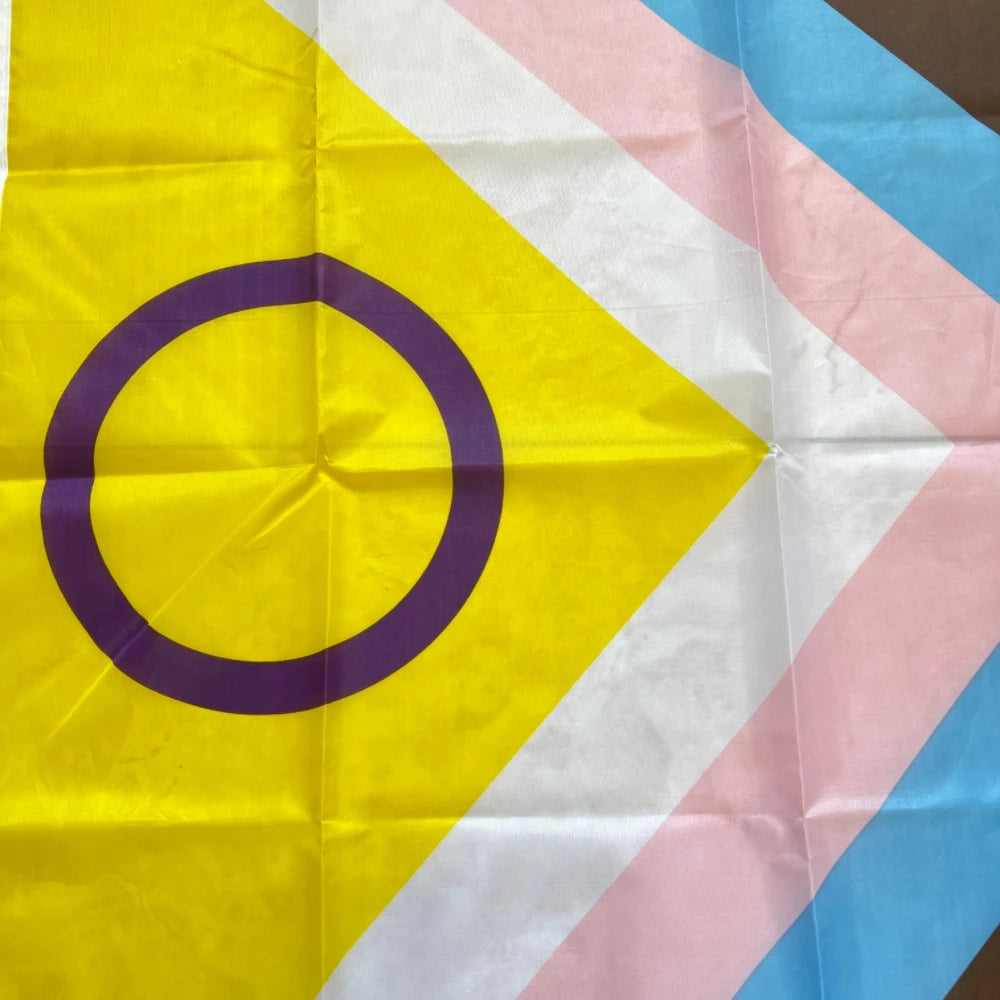 LGBTQIA+ Progress Pride Flag: Transgender & Intersex LGBT Banner