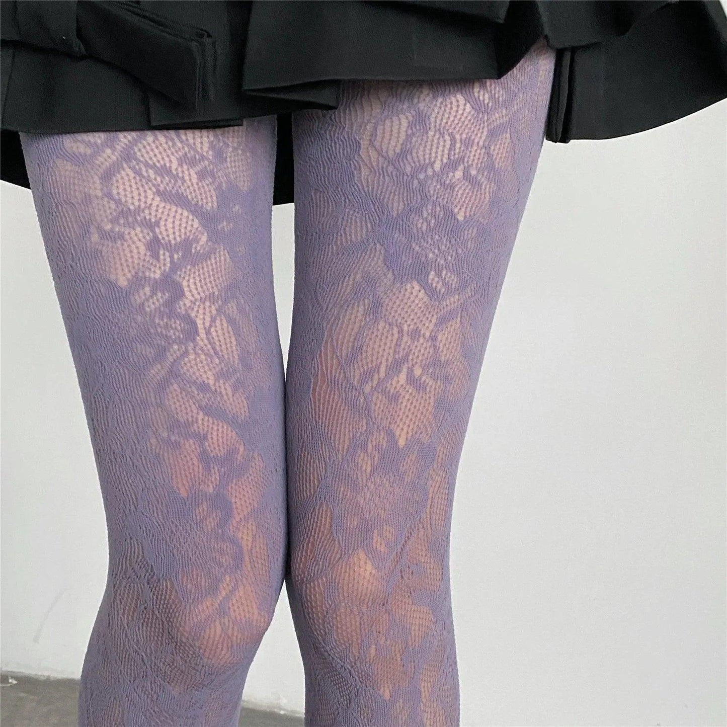 Taro Purple Punk Style Sweet Girl Tights Thigh