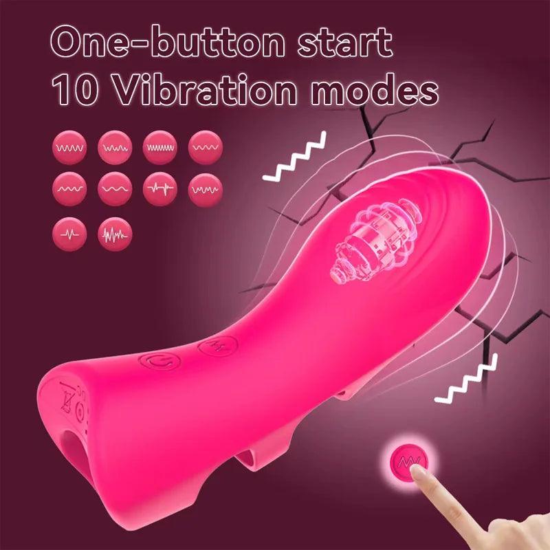 G Spot Fingering Vibrator: Finger Sleeve Masturbation Enhancement Toy