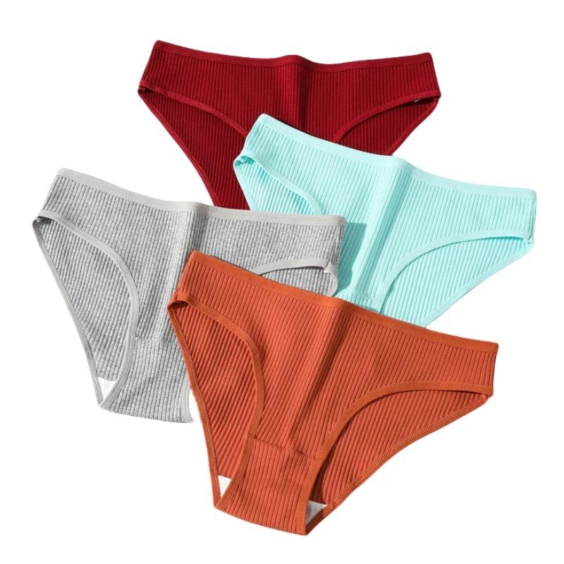 Seamless Panties Cotton Low-Rise Underwear for Women