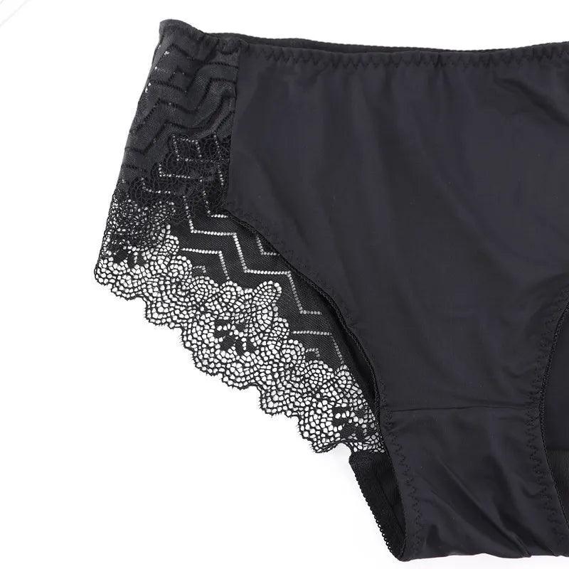 Large Sexy Plus Size Black Briefs: Stylish Plus Size Lace Underwear