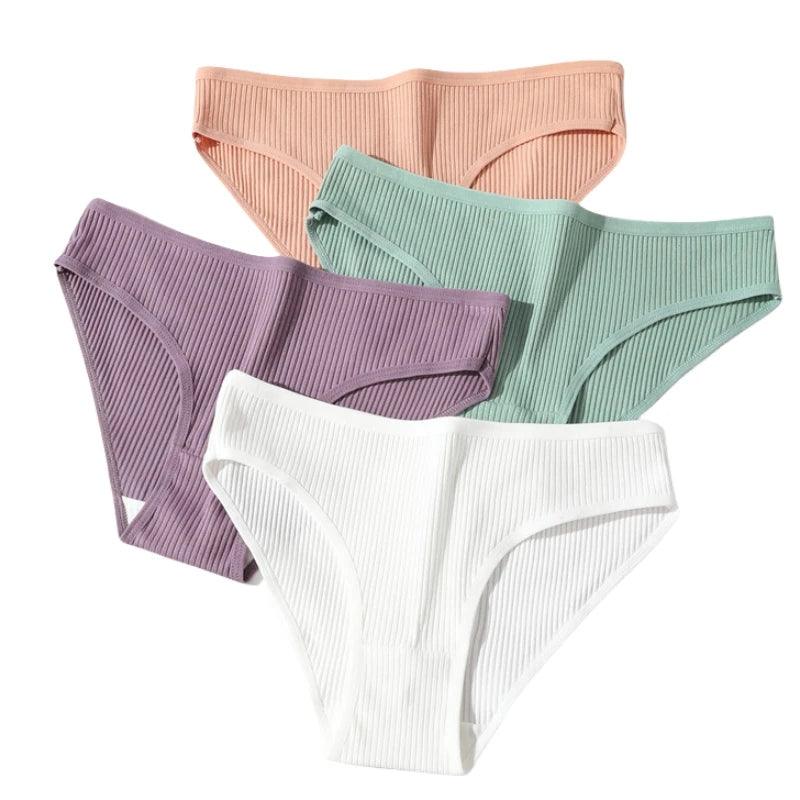 Seamless Panties Cotton Low-Rise Underwear for Women