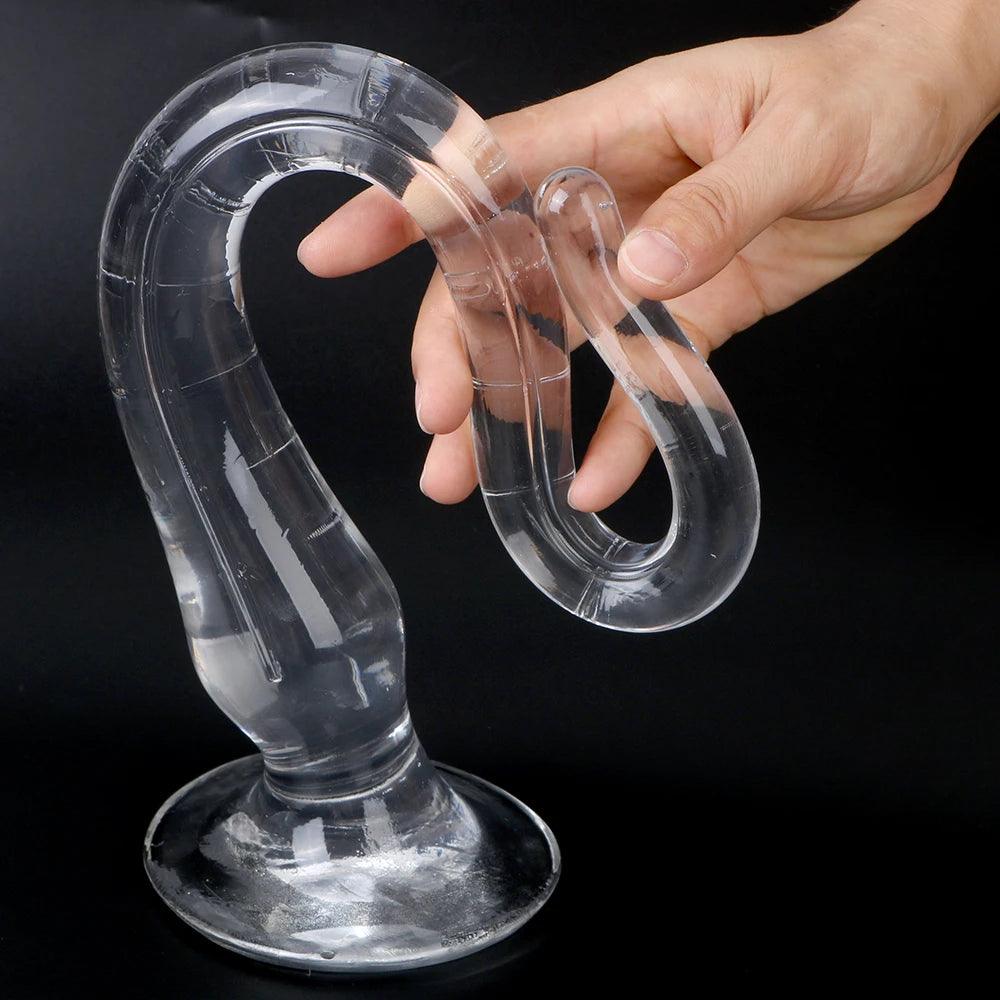 60 cm / 23.5 inch Long Transparent Flexible Butt Plug For Women and Men