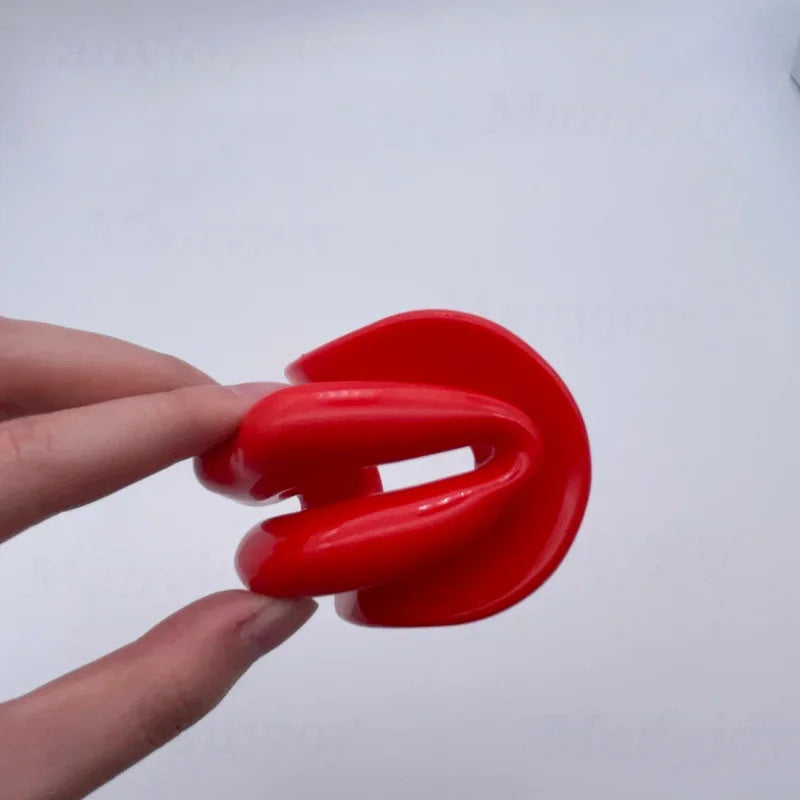 BDSM & Bondage Open Mouth Shaped Gag: Silicone Lips Oral Restraint