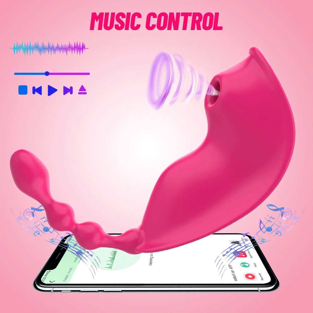 Bluetooth Remote Control Butterfly Vibrator: Vagina Clitoris Sucking Vibrator