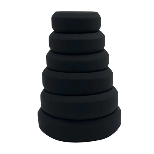 Set of 6 Stretchy Silicone Cock Rings: Balls & Penis Enhancement Rubber Sex Toys