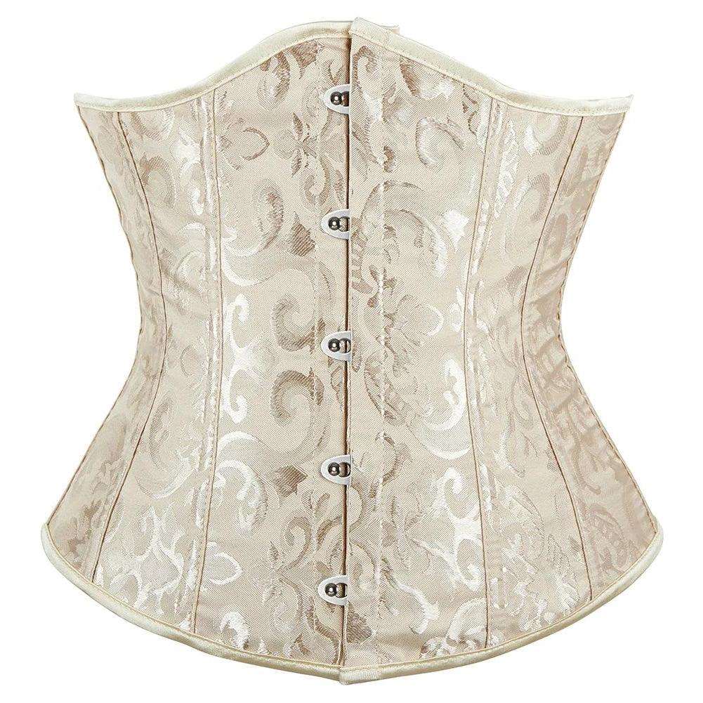 Elegant White Floral Corset Top for Women: Stylish Floral Bustier