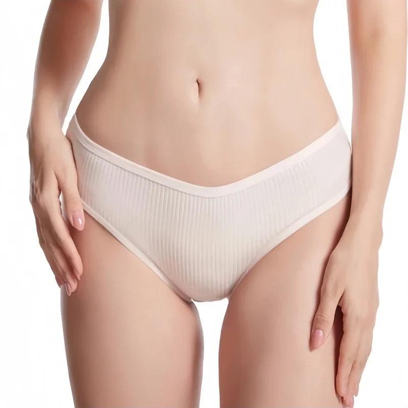 Seamless Panties Cotton Low-Rise Underwear for Women