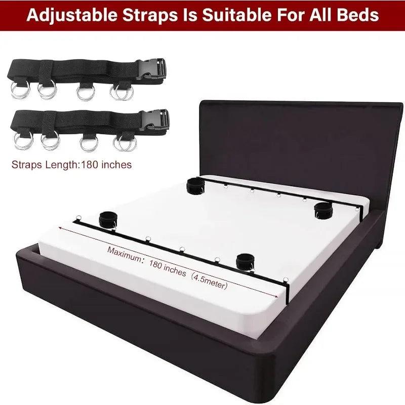 Bed Bondage Restraints: Bedroom BDSM Handcuffs & Ankle Cuffs Device