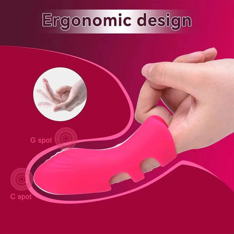 G Spot Fingering Vibrator: Finger Sleeve Masturbation Enhancement Toy