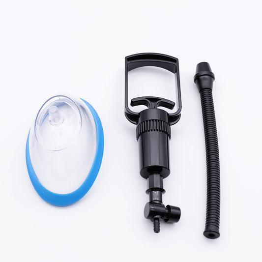 Blue Air Sucking Vaginal Lips Pussy Pump With Manual Pump