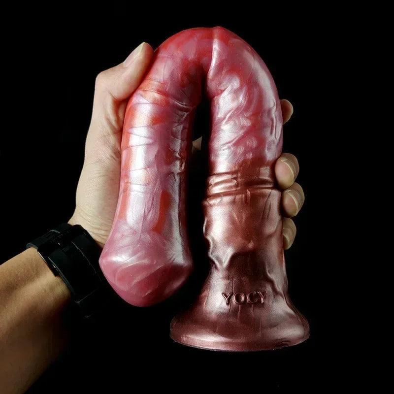 27 cm / 10.6 inch Long Realistic Ejaculating Horse Cock Dildo Set | Syringe Included