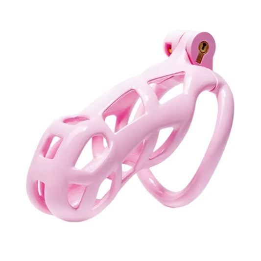 Bondage & BDSM Premium Pink Chastity Cage: Male Penis Erection Locker