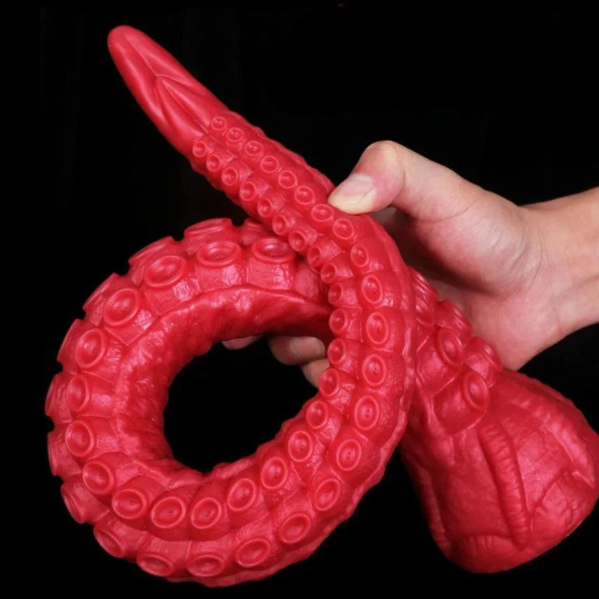 XXL Octopus Tentacle Dildo: Flexible Textured Monster Fantasy Dildo