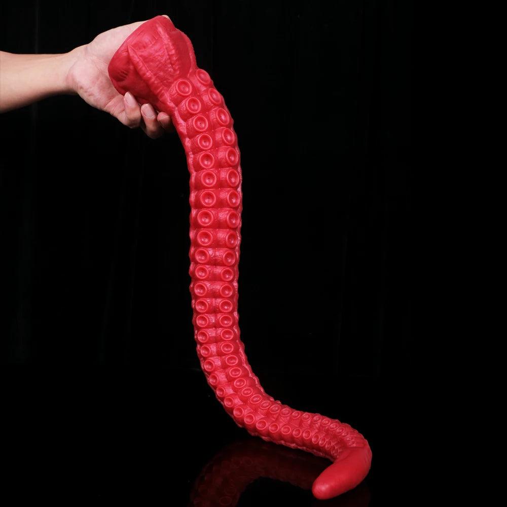 XXL Octopus Tentacle Dildo: Flexible Textured Monster Fantasy Dildo