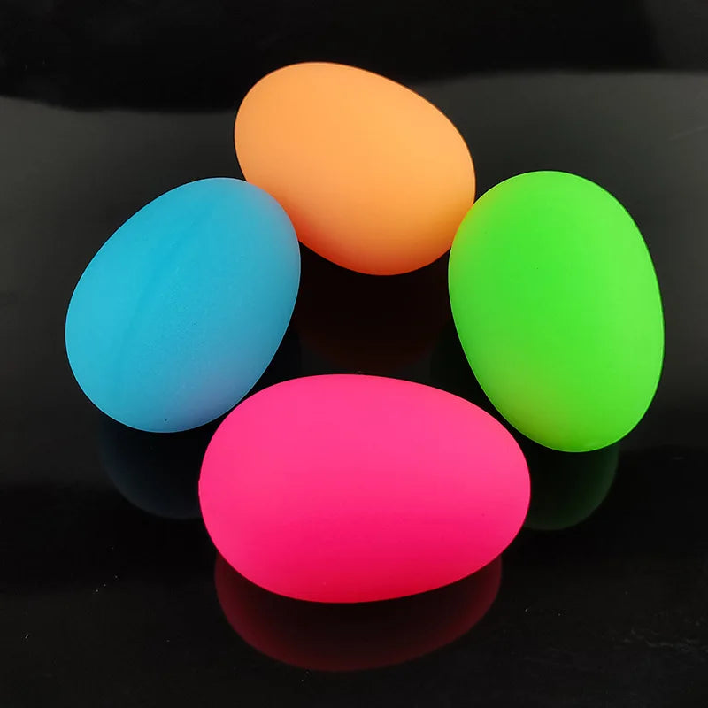 Glow In The Dark Soft Butt Eggs Set: Colorful Egg Shaped Anal Toys