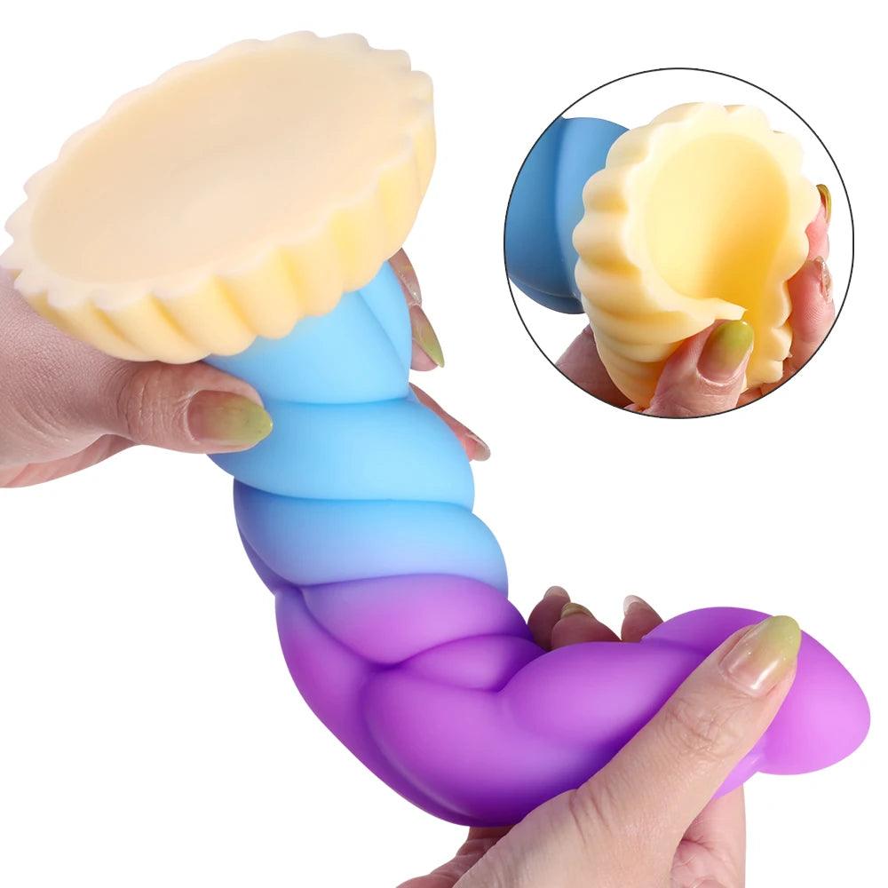 Colorful Monster Dildo: Fantasy Sex Toy For Ultimate Pleasure