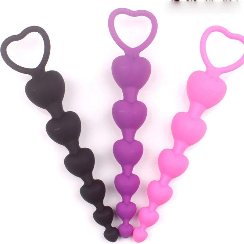 Heart beads Soft Anal Plug