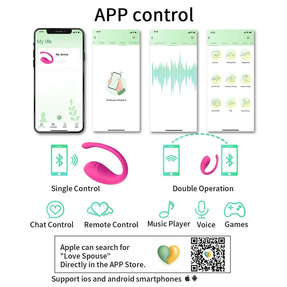 Bluetooth Remote Control Vaginal Vibrator: 9 Speed Vibrating Sex Toy