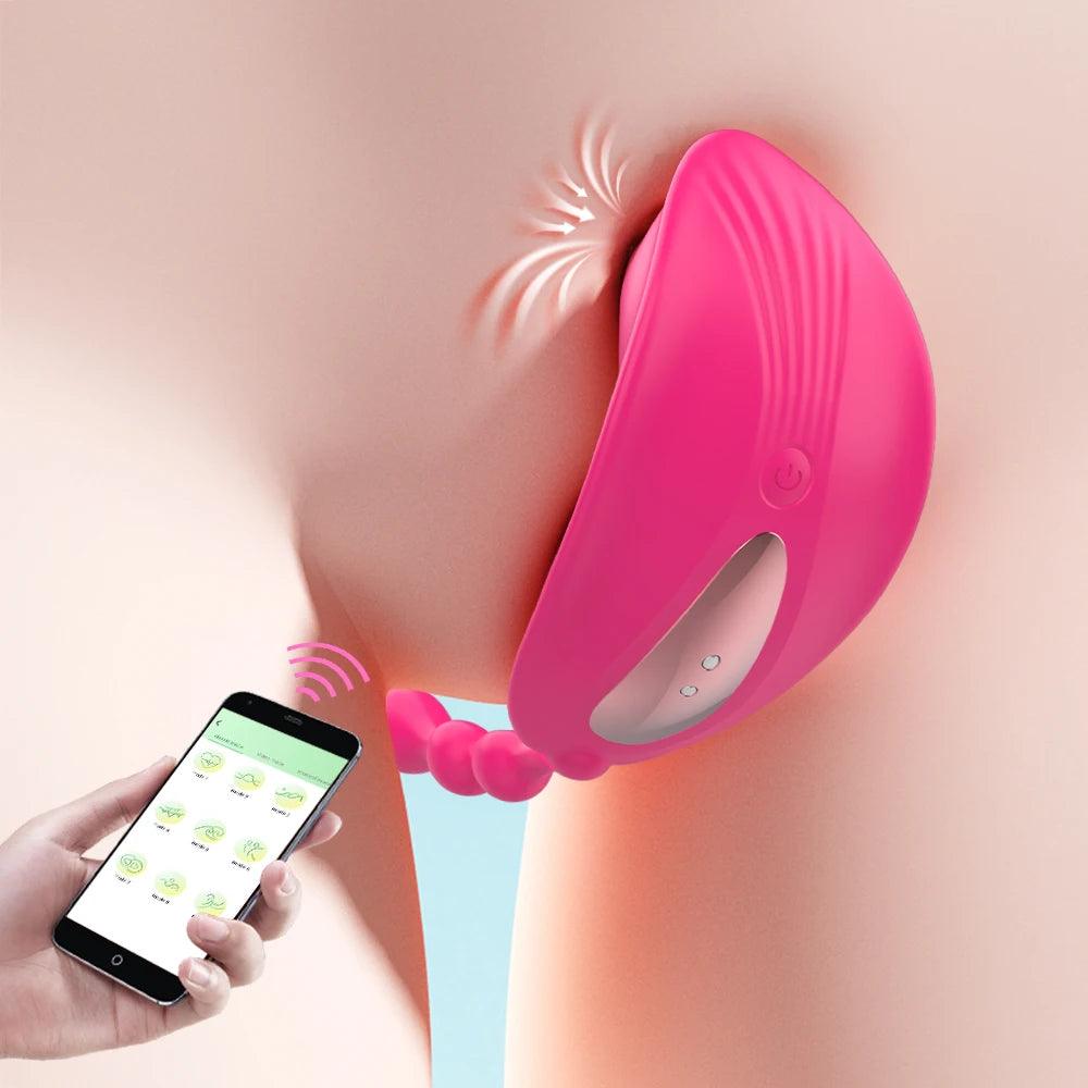 Bluetooth Remote Control Butterfly Vibrator: Vagina Clitoris Sucking Vibrator