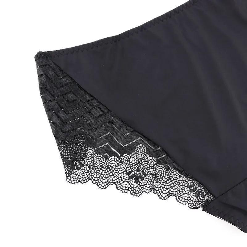 Large Sexy Plus Size Black Briefs: Stylish Plus Size Lace Underwear