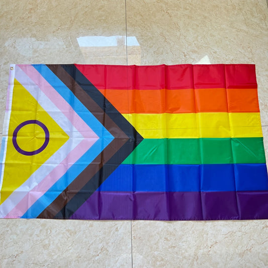 LGBTQIA+ Progress Pride Flag: Transgender & Intersex LGBT Banner