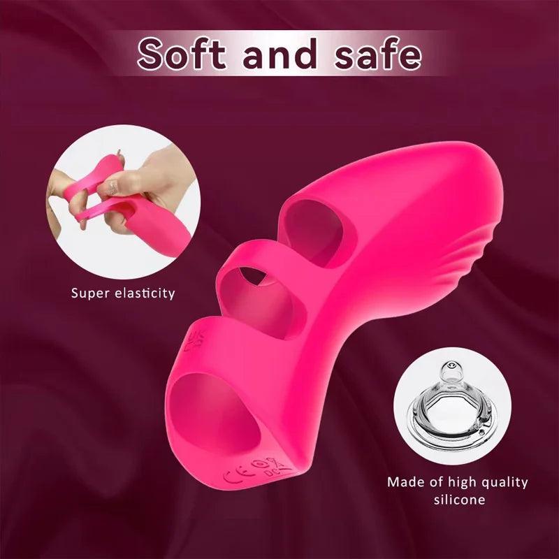 G Spot Fingering Vibrator: Finger Sleeve Masturbation Enhancement Toy