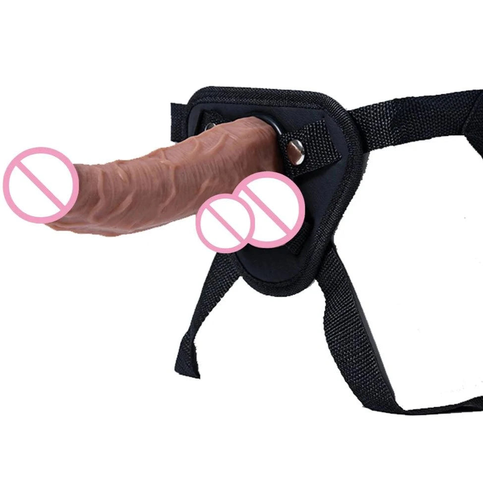 Strap-on Wearable Realistic Dildos: Flexible & Hollow Dildos