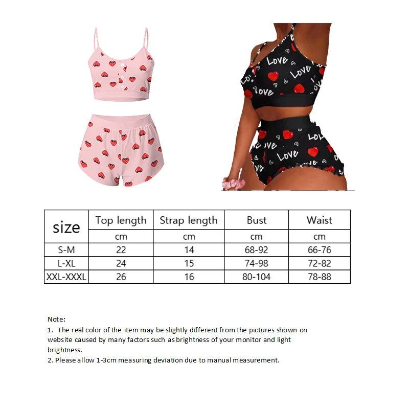 Pink Strawberry Women's Pajama Set