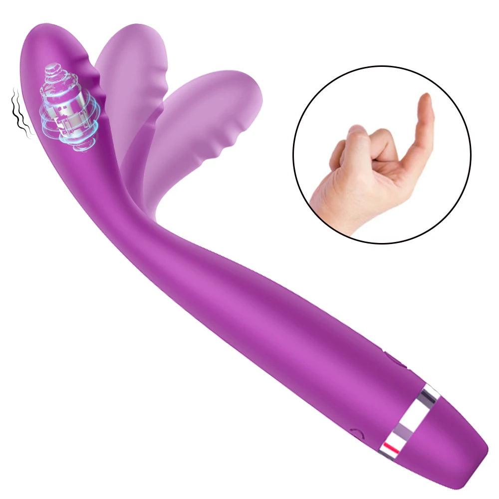 USB Charging G Spot Clit Vibrator: Vagina & Butt Fingering Massage Simulator