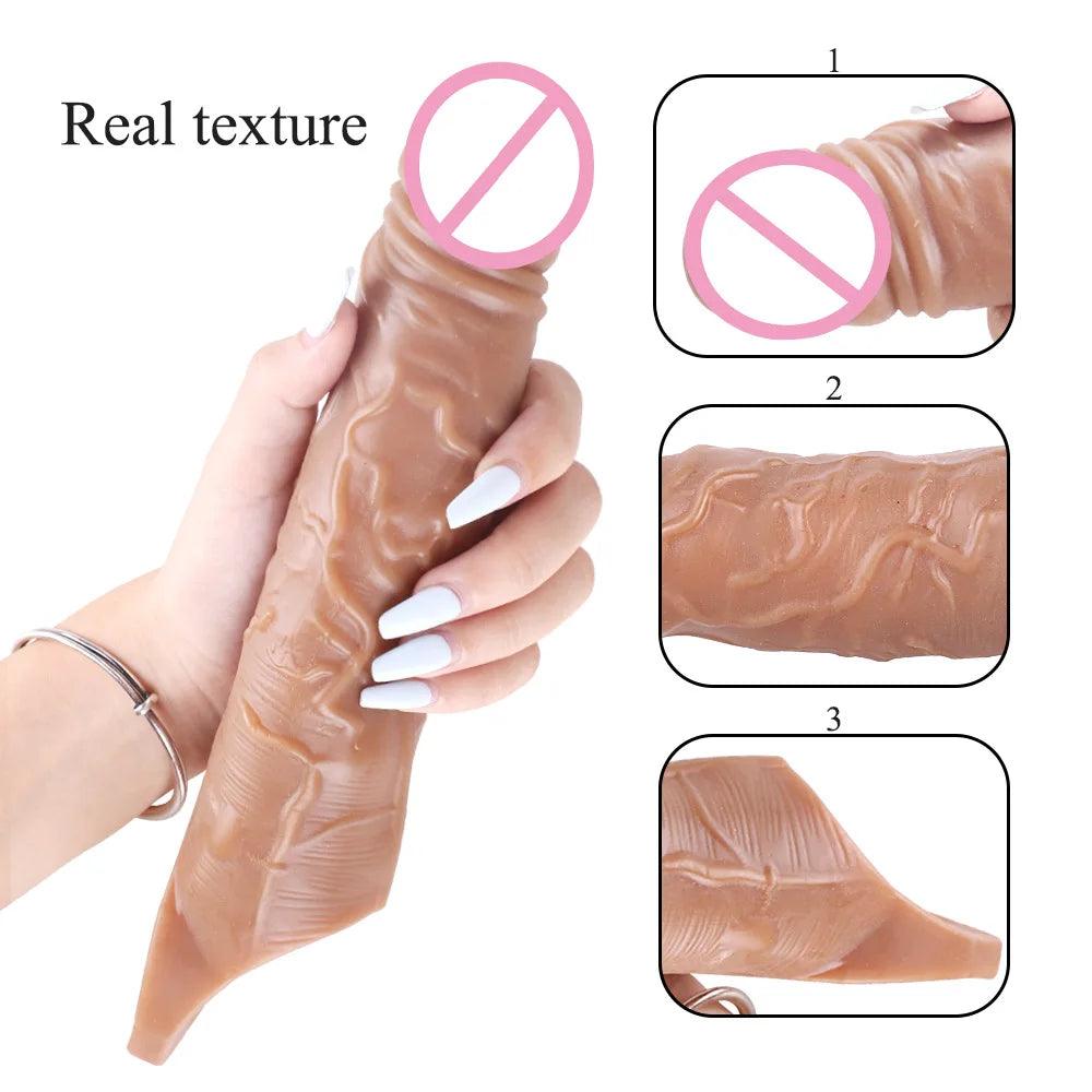 Reusable Soft Realistic Penis Extension