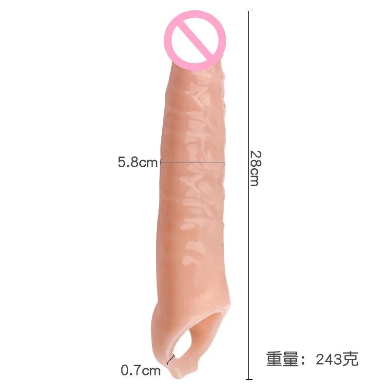 Reusable Soft Realistic Penis Extension