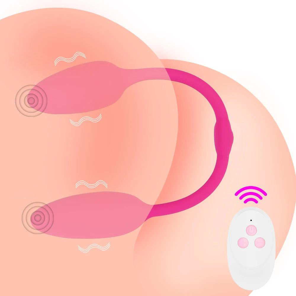 Two Remote Vibrators Vaginal Balls: Double Vibrating Sex Toy For Women