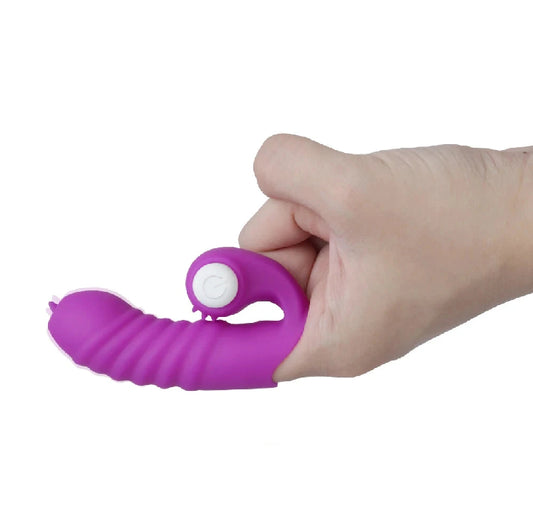 G Spot Vibrating Finger Sleeve: Clitoris Masturbation Fingering Vibrator