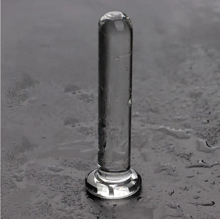 Long Smooth Glass Dildo: Thick Crystal Anal & Vaginal Toy