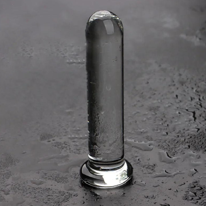 Long Smooth Glass Dildo: Thick Crystal Anal & Vaginal Toy