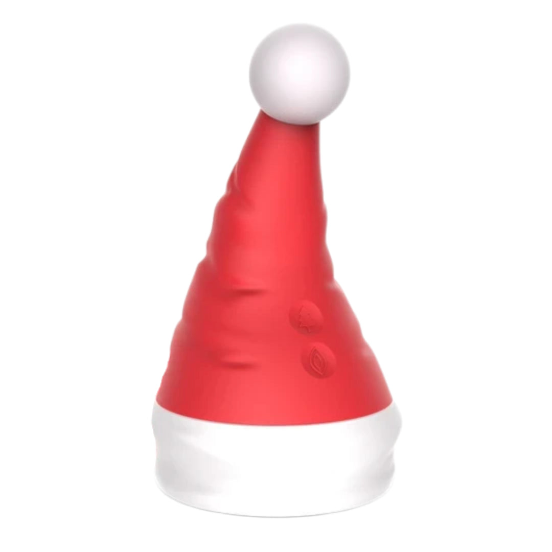 Santa Claus Hat Shaped Clitoris Sucking Vibrator: Christmas Themed G Spot Masturbator