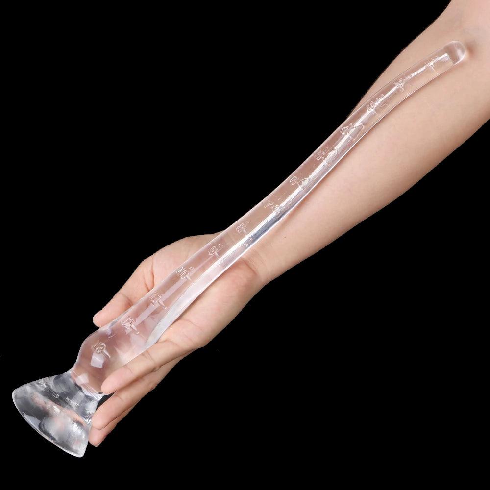 60 cm / 23.5 inch Long Transparent Flexible Butt Plug For Women and Men