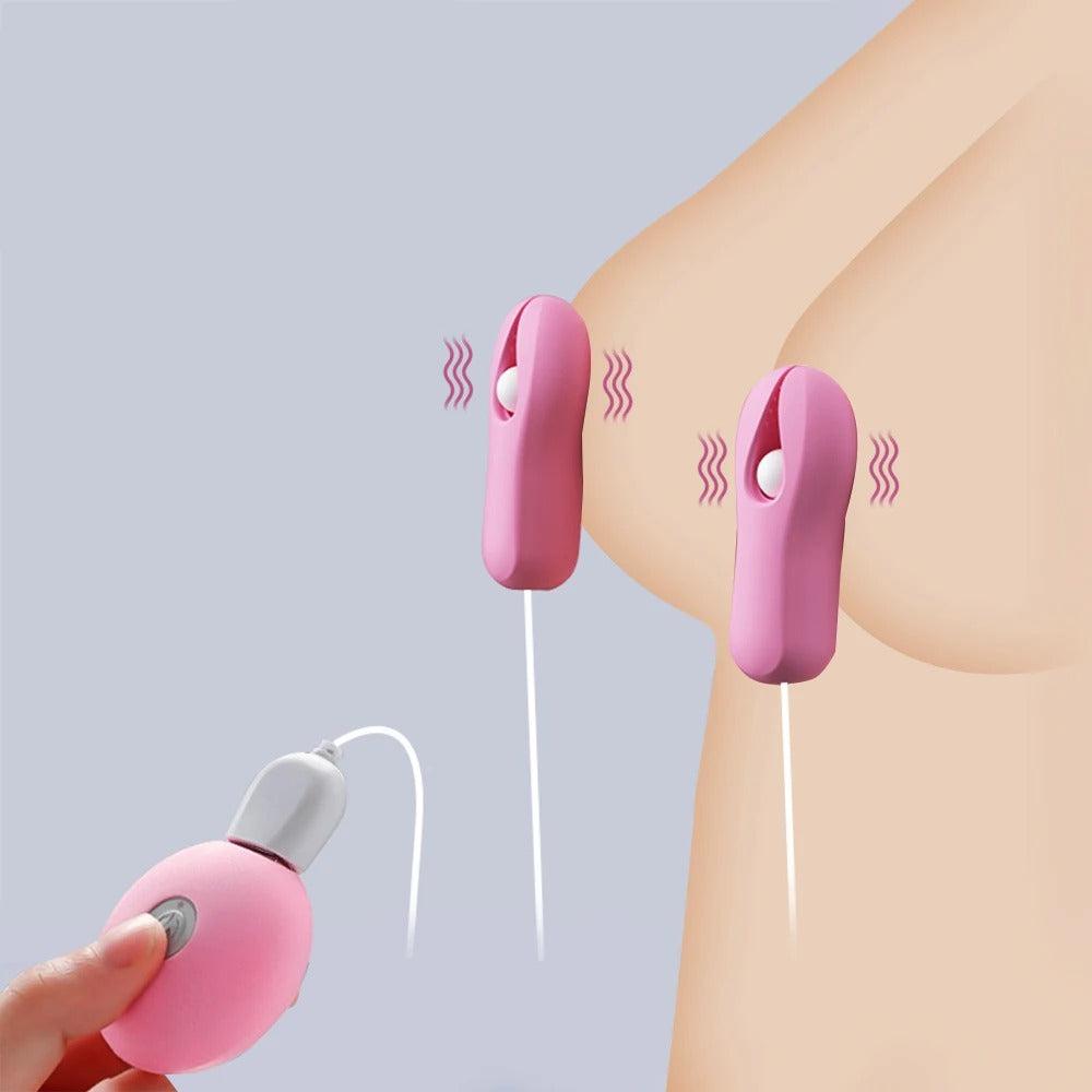 Electric Nipple Clamps: Breast Massage Vibrator